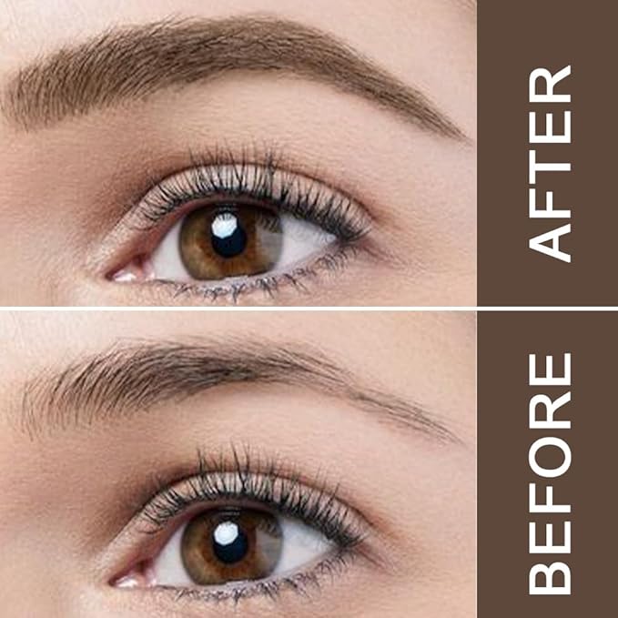 Kaely 2Pcs Black Brown Microblading Eyebrow Pen,4 Tip Liquid Microblade Eyebrow Pencil,Magical Precise Waterproof Brow Pen,Eye Brow Pencils for Women Makeup,lapiz para cejas,Creates Natural Brows,03