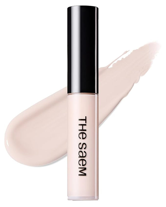 THESAEM Cover Perfection Tip Concealer 0.2 fl.oz. - Brightener Highlighting Concealer for Luminous Glow - High Coverage Long Lasting - Korean Makeup Highlighter for Defined Radiant Look