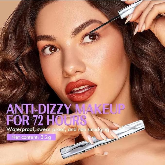 Eyelash Primer,Tubular Eyelash Primer,NEW Waterproof & Sweatproof Lengthening & Curling Mascara,Ultimate Mascara Set for Lengthening and Curling,Natural And Non-Smudged (3PCS)