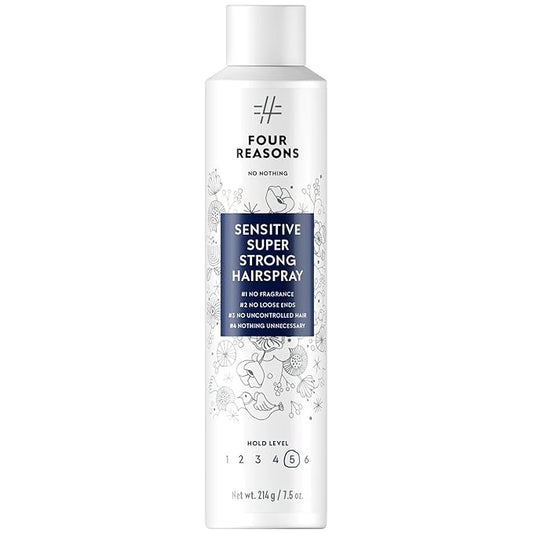 No nothing Super Strong Hairspray for Women, Unscented & Hypoallergenic Finishing Spray for Sensitive Scalp, Extra Strong Hold Hair Spray Women, Humidity & UV Protection, 7.5 oz