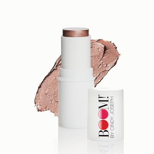 Boomstick Glimmer ® Highlighter Makeup Stick, Subtle Shimmer Face Highlighter Stick for Mature Skin, Hydrating Cream Makeup for Cheekbones, Brow Bones & Nose, No Glitter Highlight