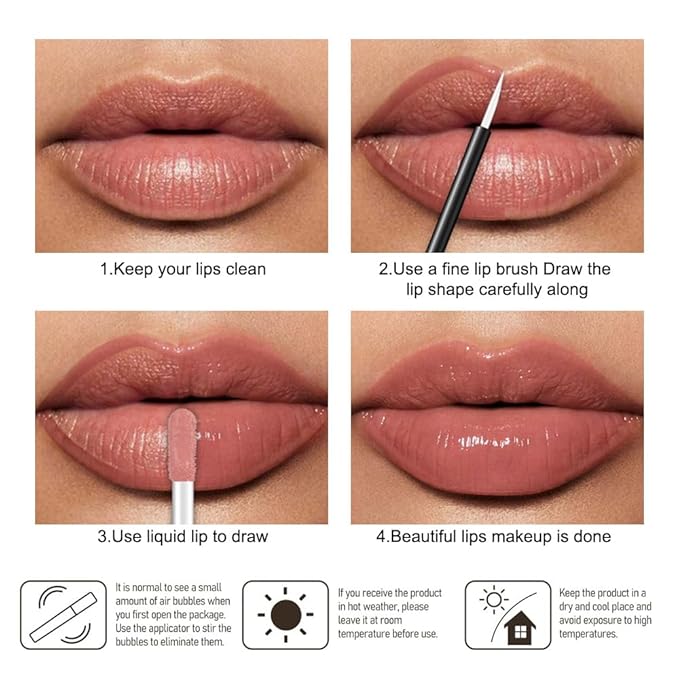 Kaely Longwear No-Budge Lipstick for Women, Highly Pigmented Liquid Lip Color Makeup, Non-Transfer Lip Gloss Stain Waterproof Smudge Proof 24 Hour, Instant Shine, Vegan & Cruelty-Free, 03 CAPTIVATED