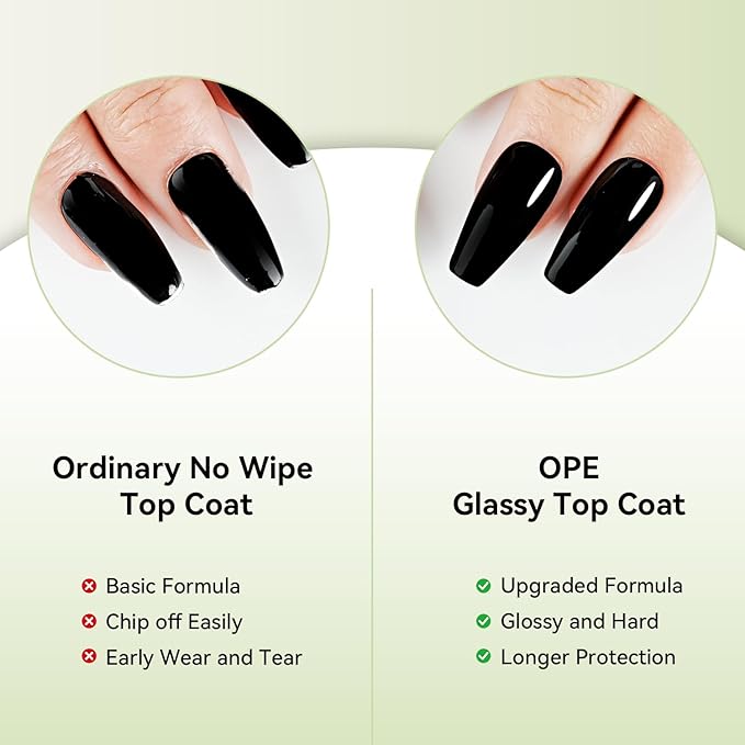 OpenLive Base and Top Coat Nail Polish Quick Dry,16.5ml Large capacity Basic Nail Polish Set Fast Dry Air, High-Glossy Shiny, No U V Light Needed for Women Salon DIY Nail Art