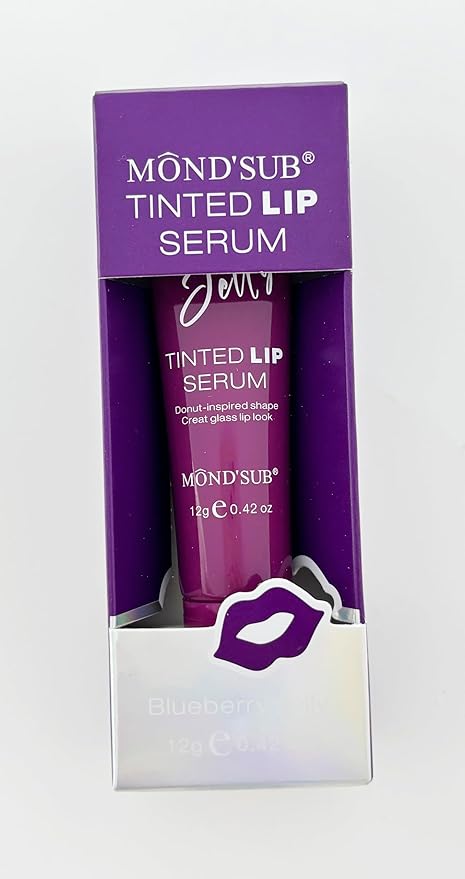 MOND'SUB Blueberry Jelly Tinted Lip Serum: Tinted Lip Balm & Lip Gloss for Women, Lip Oil-Infused Lip Balm Remedy