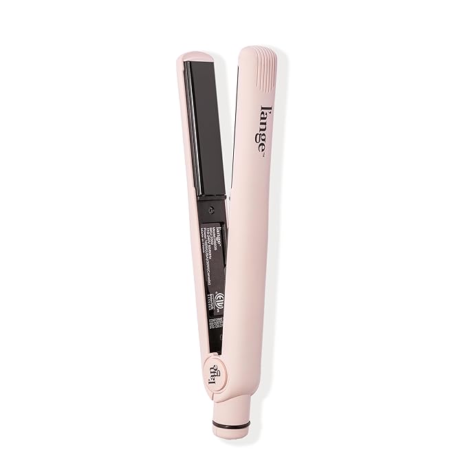 L'ANGE HAIR Aplatir Ceramic 1" Flat Iron | Adjustable Temp & Dual Voltage Hair Straightener | Tourmaline-Infused Plates for Smooth, Frizz-Free Styling | 1 Inch Styling Tool (Blush)