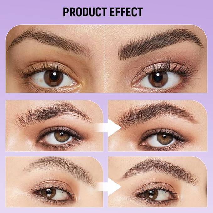 2026 Upgraded Magic Eyebrow Contouring Pencil, 3D Waterproof Microblading Eyebrow Pencils for Women, 4 Tipped Precise Medium Fine Brown Black Eye Brow Pen for Natural Makeup Eyebrow (grey 2PCS)