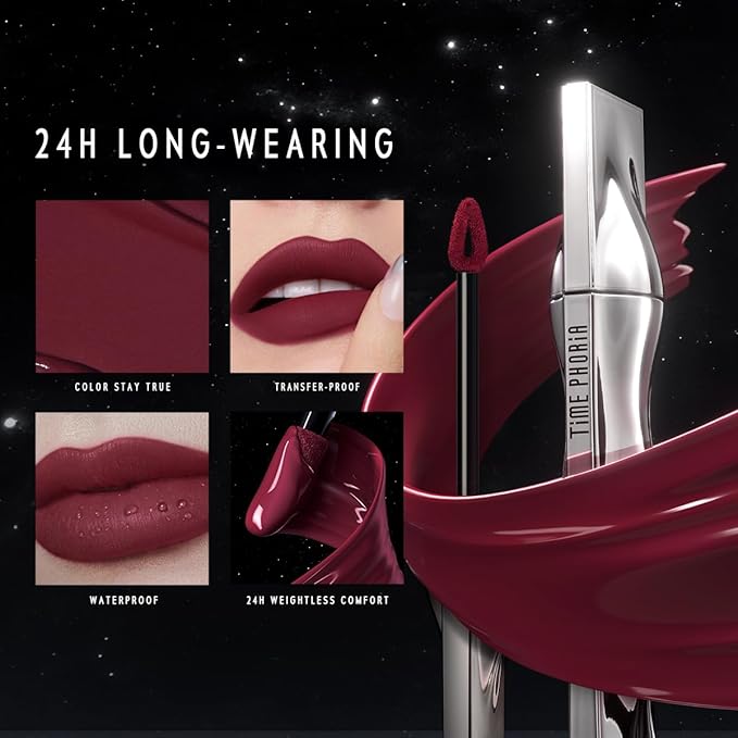 ETERNAL LIP MATTE-Long Lasting Lip Stain, Waterproof & Transferproof Lip Tint, Mask-friendly, Matte Finish Lipstick, Lightweight, High Coverage, Stocking Stuffers For Teengirls (03 RITUAL)
