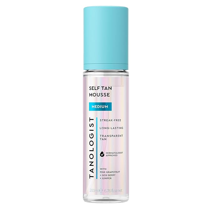 Tanologist Medium Self Tan Mousse, Self-Tanning Mousse, Streak-Free, Natural Glow, No Fake Tan Smell Or Orange Tone, Long Lasting, Clean Ingredients, Vegan, 6.76 fl. oz/200 ml Bottle