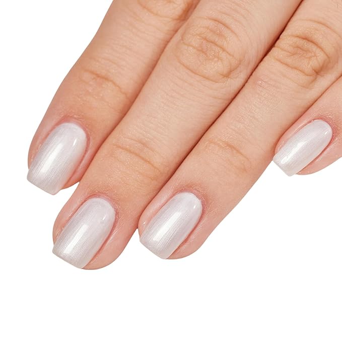MEMEDA Pearl White Glitter Gel Polish 8ML Shimmer Mermaid Nail Gel Soak Off UV Gel for Salon, Home DIY Manicure