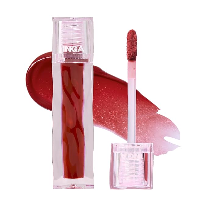 INGA Blurring Velvet Matte Lip Tint - Soft-Blur Matte Finish, Waterproof, Transfer-Proof, Long-Lasting Lip Stain, Lightweight Buildable Color with Hydrating Comfort (FLIRTING RED)
