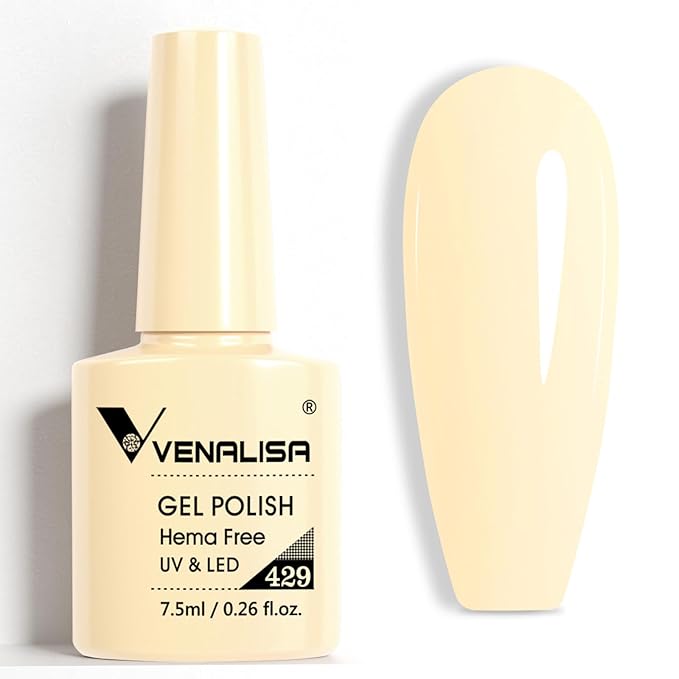 VENALISA Yellow Gel Nail Polish 1 Pcs Pastel Yellow Color Gel Polish UV Soak Off DIY at Home Manicure Salon Nail Art For Girls Women