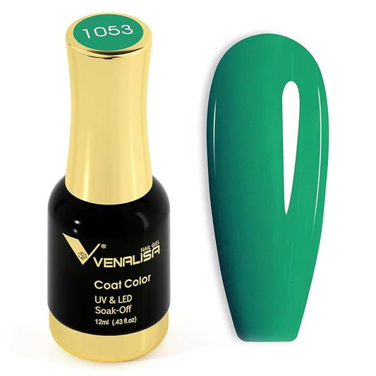 VENALISA Green Gel Nail Polish 1 Pcs 12ml Leaves Green Color Gel Polish Soak Off UV Salon Manicure DIY at Home Nail Art For Girls Women