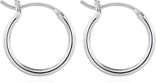 M MOOHAM 14K-Gold-Plated Hoop Earrings for Women - Hypoallergenic 14K Gold 925 Sterling silver-plated Post Sensitive Ears Nickel Free Hoops Earrings Set for Women Jewelry Lightweight 13-60mm