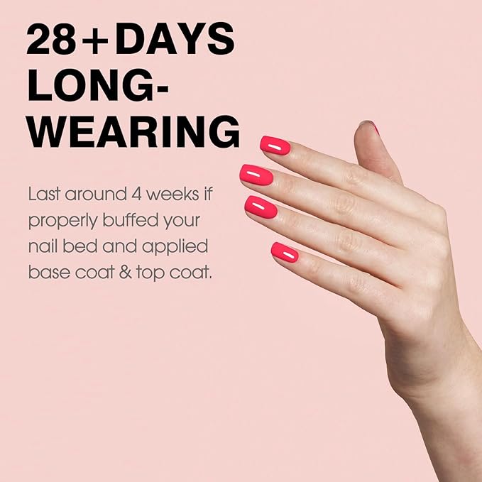 CANNI Pink Gel Polish - Hot Pink Color, 1Pcs U V Gel, Gloss Soak Off For Salon & DIY French Nail Manicure