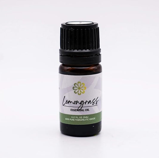 Essence Lemongrass Essential Oil – Pure & Therapeutic Grade – Perfect for Aromatherapy, Diffusers & Recharging Essence Nasal Diffuser Rings – Natural Stress & Mood Support (5mL)