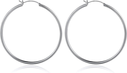 M MOOHAM 14K-Gold-Plated Hoop Earrings for Women - Hypoallergenic 14K Gold 925 Sterling silver-plated Post Sensitive Ears Nickel Free Hoops Earrings Set for Women Jewelry Lightweight 13-60mm