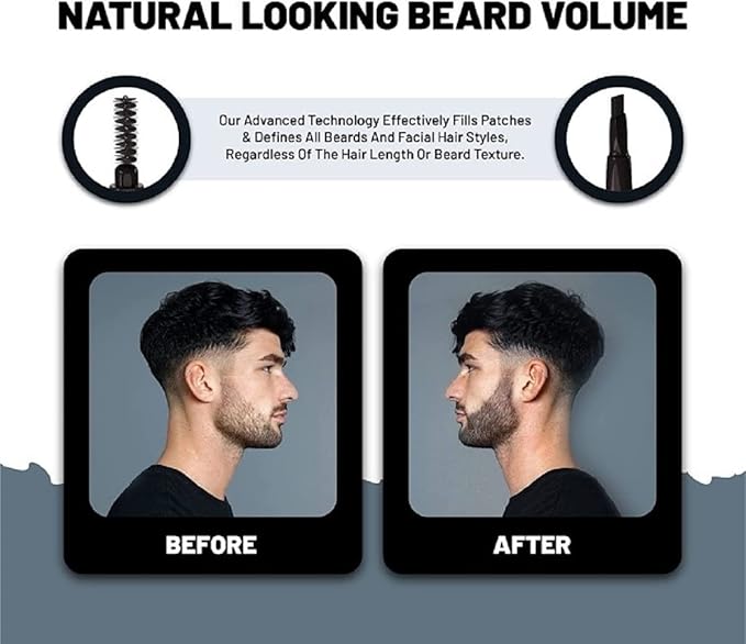 VOID Homme Beard Filler Pencil - Light Brown, Set of 4 - Instant, Waterproof Liner for Natural-Looking Beard Filling
