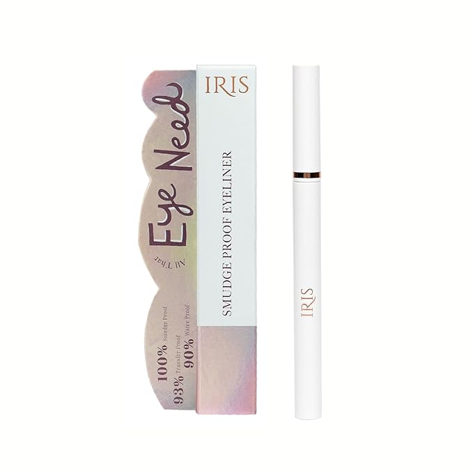 IRIS - Matte BOLD Eyeliner (24 Hrs Hold) | Waterproof & Smudgeproof |Smooth Application without Flaking or Creasing | Paraben & Alcohol Free | Black 1 mL