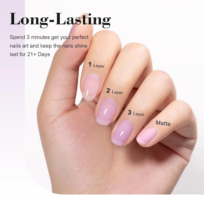 RARJSM Lavender Purple Nude Gel Nail Polish Neutral Sheer Ice Jelly Purple Gel Polish Transparent Nail GelPolish Soak off UV LED Cured for Home Salon DIY Manicure 15ml Single Bottle Summer Color