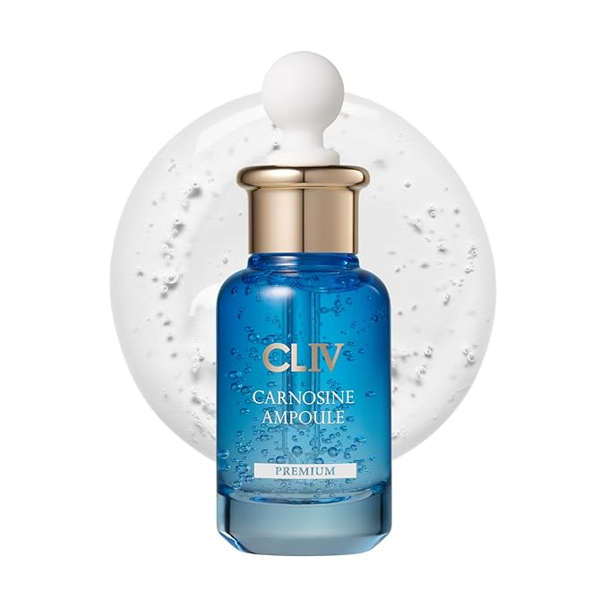 CLIV Carnosine Ampoule, Korean Skincare Hydrating & Smoothing Face Serum with Carnosine, Retinol & Peptides, Moisture Layering for Skin Balance, balloon serum 1.01 fl oz