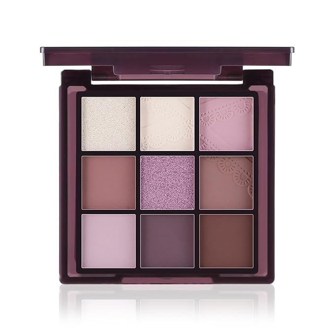 Boobeen 9 Colors Eyeshadow Palette - Matte and Shimmer Makeup, Highly Pigmented Creamy Eye Shadow Powder, Create a Neutral Eye Look, Long Wearing，Easy to Build Dramatic Glamour Looks