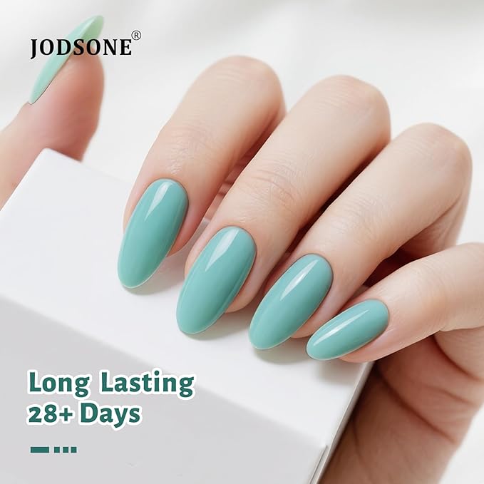 JODSONE Sage Green Gel Nail Polish 10ml Muted Green Nail Color Long-Lasting Chip-Resistant Professional Finish Easy to Apply Low Odor Need U V Lamp Curing