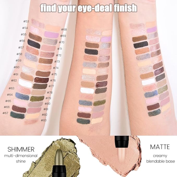 Nude Matte Cream Eye Shadow Stick Makeup for Women, Nude Matte Eyeliner Pencil Eyeshadow Brightener Stick for Eyes, Waterproof Eyeshadow Applicator Blendable sombras para ojos 78#
