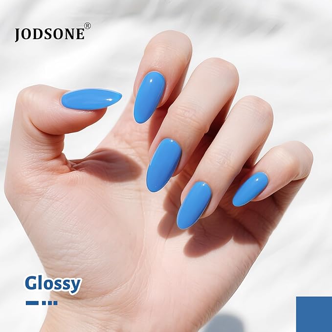 JODSONE Blue Gel Nail Polish 10ml Soak Off Vibrant Blue Nail Color Salon Quality Long-Lasting Beginner Friendly Low Odor Vegan & Cruelty-Free Need U V Lamp Curing