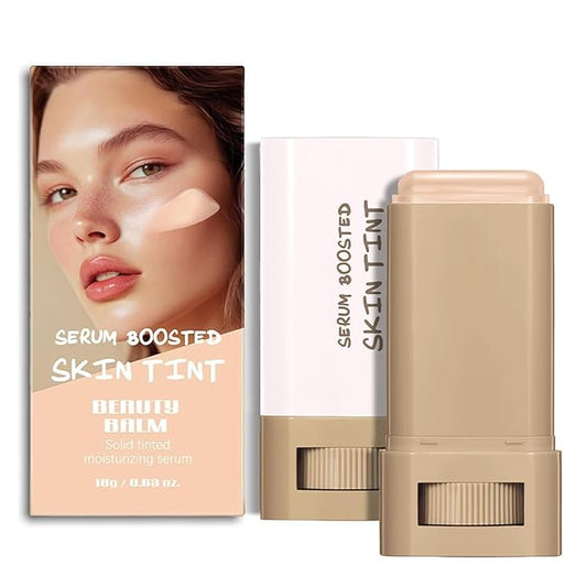 Beauty Balm Serum Boosted Skin Tint Stick – Face Tint Balm Foundation with Serum Benefits, Buildable Hydrating Coverage, Moisturizing Concealer Stick for Glowing Skin & Flawless Finish (4#, 1)