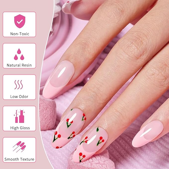 JR 10pcs 12ml HEMA Free Gel Nail Polish Set Including Red Pink Nude Gel Polish Kit UV LED Soak Off Polish Home DIY Gift C Model