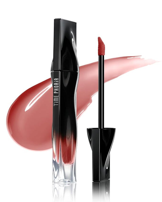 Stellar Dust Lip Stain 10, Transfer-Proof & Smudge-Proof Lip Gloss, Nude Brown Tinted Glossy Finish, High-Pigment Vibrant Color, Hydrating Lightweight Long-Lasting Lip Makeup for Women
