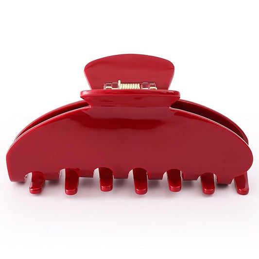 Big Hair Claw Clips for Thick Hair, Tortoise Shell Nonslip Large Red Hair Clips, Celluloid Butterfly Jaw Clips, Strong Hold for Women