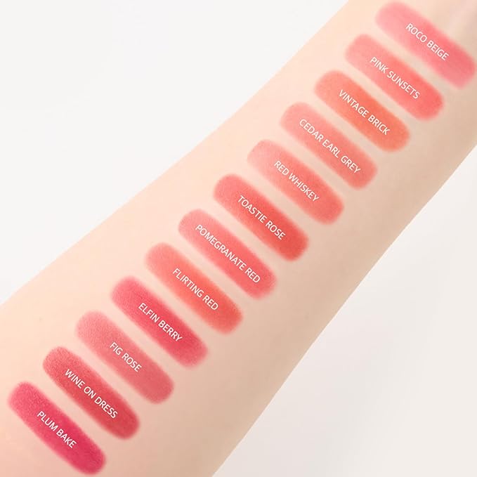 INGA Blurring Velvet Matte Lip Tint - Soft-Blur Matte Finish, Waterproof, Transfer-Proof, Long-Lasting Lip Stain, Lightweight Buildable Color with Hydrating Comfort (FIG ROSE)