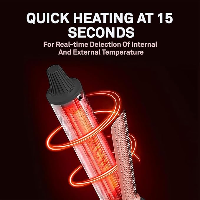 Caliber Lumina Heat Professional Infrared Curling Iron with Digital Temperature Control, 3 Sizes (1-1/4 (32mm))