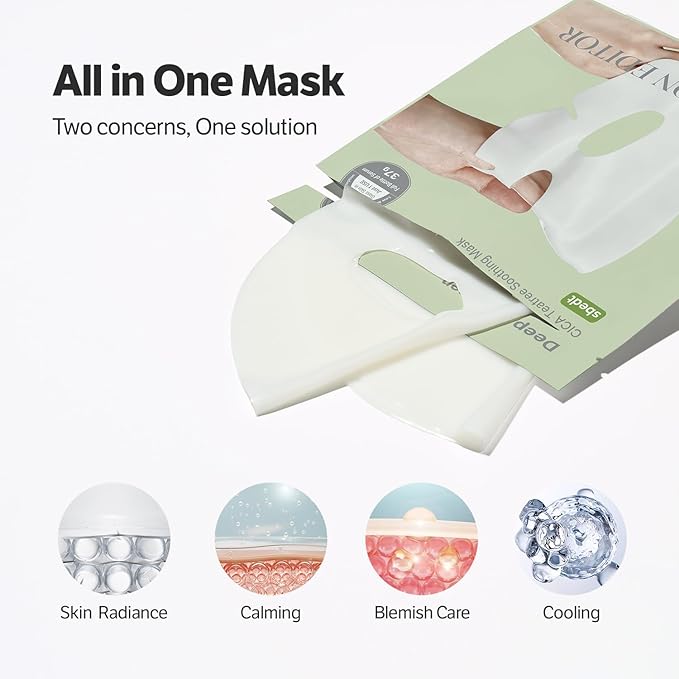 SUNGBOON EDITOR Deep Collagen CICA Tea Tree Overnight Mask | Acne Mask for Redness & Soothing | 2,160,000PPB Collagen + Tea Tree + Centella | Korean Skincare, 4ea