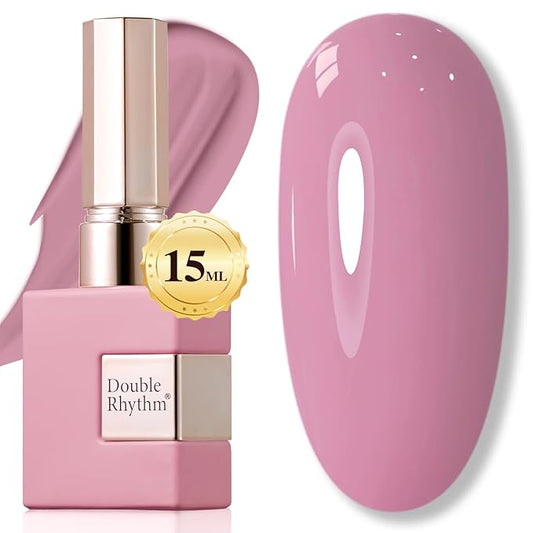 Double Rhythm 15ML Gel Nail Polish Pure Sheer Same Color Same Bottle Soak Off Gel Polish Art Manicure Salon DIY at Home for Women (Pale Pink-A1470)