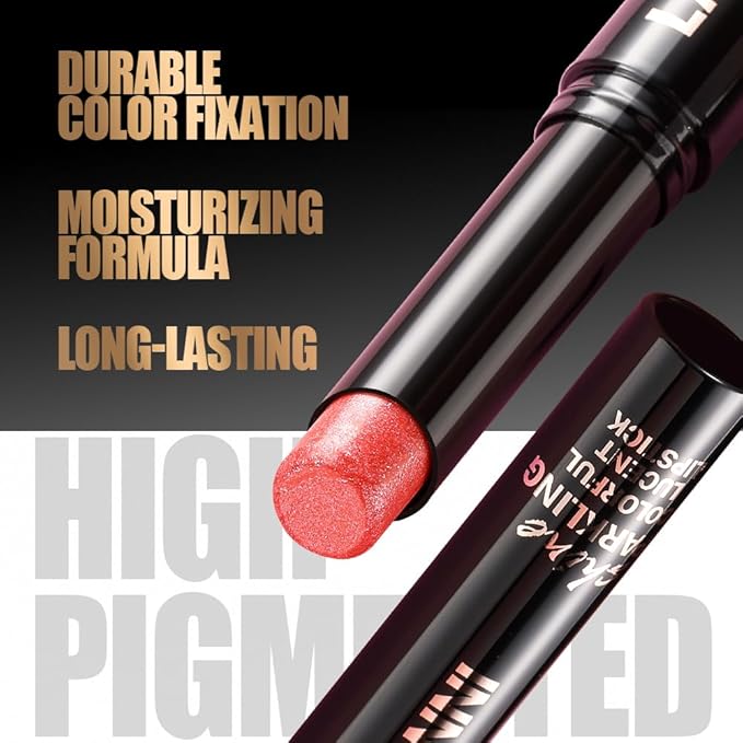 Jolilab 2Pcs Glitter Lip Kit - Velvet Matte & Nude Matte Lipstick + Glitter Lip Gloss/Glitter Lipstick High Pigmented Long-Lasting Waterproof Beauty Cosmetics Gift for Women(#10+05)