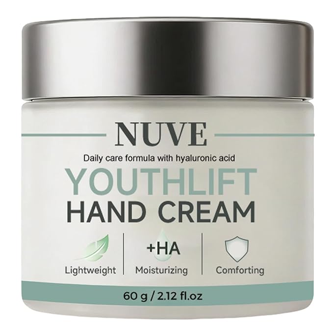 Nuve Youthlift Hand Cream – Hydrating & Nourishing Hand Moisturizer with Hyaluronic Acid, Vitamin C & Retinol – Fast Absorbing, Non-Greasy – Supports Smooth-Looking Texture & Tone – 1 Tube (1)