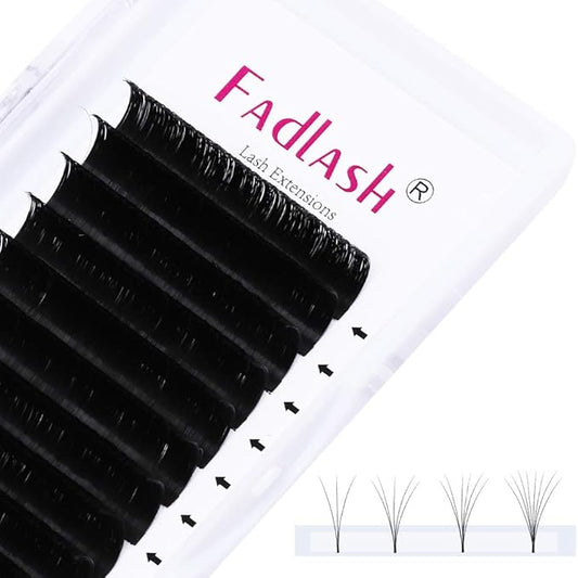 Eyelash Extension Supplies Easy Fan Lash Extensions DD Curl 0.05 16mm Self Fan Lashes 5D 7D 8D 10D Volume Lashes Extension 8-25mm Length is Available (0.05-DD, 16mm)