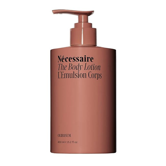 Nécessaire The Body Lotion Olibanum - Multi-Peptide - Firming Body Lotion for Women + Men. 2.5% Niacinamide. Non-Comedogenic Moisturizer. Dermatologist-Tested, Vegan. – 450ml/15.2 fl oz