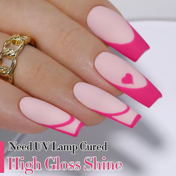 Double Rhythm Gel Polish 15ML Jelly Sheer Pastel Light Milky Color Pearl White Bottle 1 PC 0.5 OZ Full Size Nail Art Salon at Home (Pink Purple-D1471)