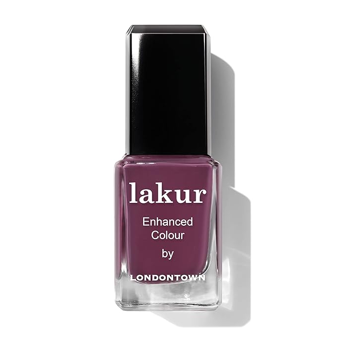 LONDONTOWN lakur Nail Polish - Chip-Resistant, Non-Toxic, Conditions & Hydrates Nails | Glossy Berry Purple, Best Year Ever, .40 fl oz