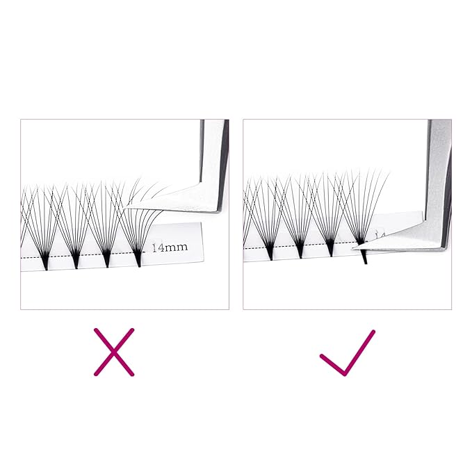 Lash Extension 10D Premade Volume Eyelash Extensions .05 .07 Thickness Premade Lash Fans Pointed Base Middle Stem Eyelash Extension Supplies(10D-0.05-D，Mix 8-14mm)