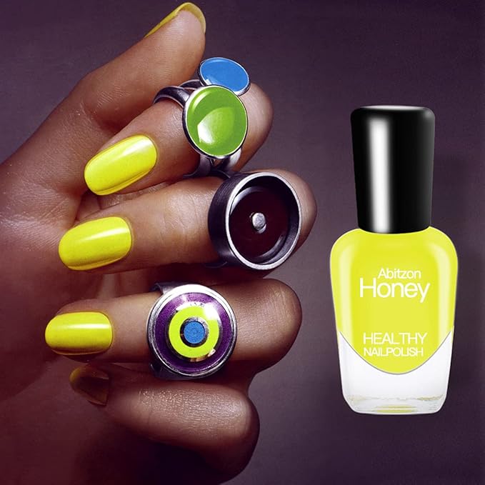 Abitzon NEW Nail Polish Set (10 Bottles) - Non-Toxic Eco-Friendly Easy Peel Off & Quick Dry Water Based Nail Polish