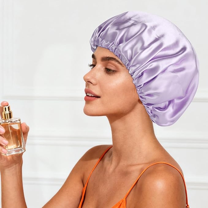 Satin Bonnet Double Layer Silk Bonnet for Sleeping Women Hair Care for Natural Curly