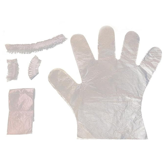 Hair Dye Kit Disposable Hair Bleach Kit DIY Dying Include Gloves, Ear Caps, Shower Cap, Shawl, Dying Accessory for Salon