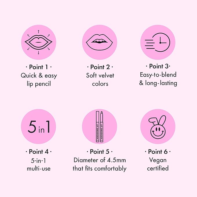 Amuse Seoul Lip Smudger (02 ROSE) | nude rose | lip liner, matte, creamy, soft, velvety, cruelty-free, lipcare, long-lasting, multiuse, vegan