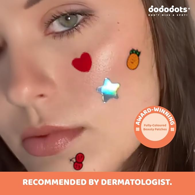 Dododots Butterfly, Cat, Flower and Heart Pimple Patches for Face - Cute Acne Hydrocolloid Patch, Pimple Patches for Zit, Spot and Blemish Treatment, 80 Acne Patches, 4 Set
