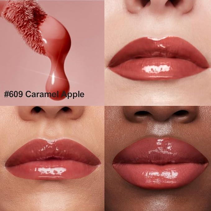 Mirror Lip Lacquer,High Pigment Plumping Lip Tint, Long-Lasting Waterproof Lip Lacquer,Hydrating Non-Sticky Gloss for Brightening Lips with Buildable Radiant Gloss,Gift for Women Holiday Makeup，609#