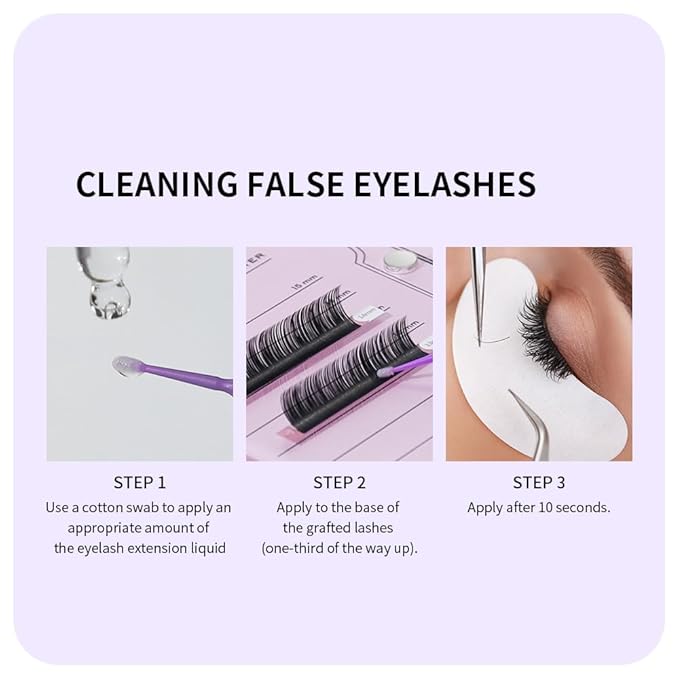 Lash Primer for Eyelash Extensions, Increase Adhesive Bonding Power Retention,Removes Oils and Proteins (10ml)
